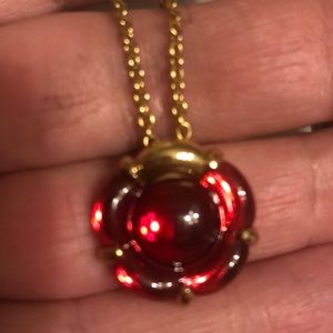 Baccarat b flower small necklace